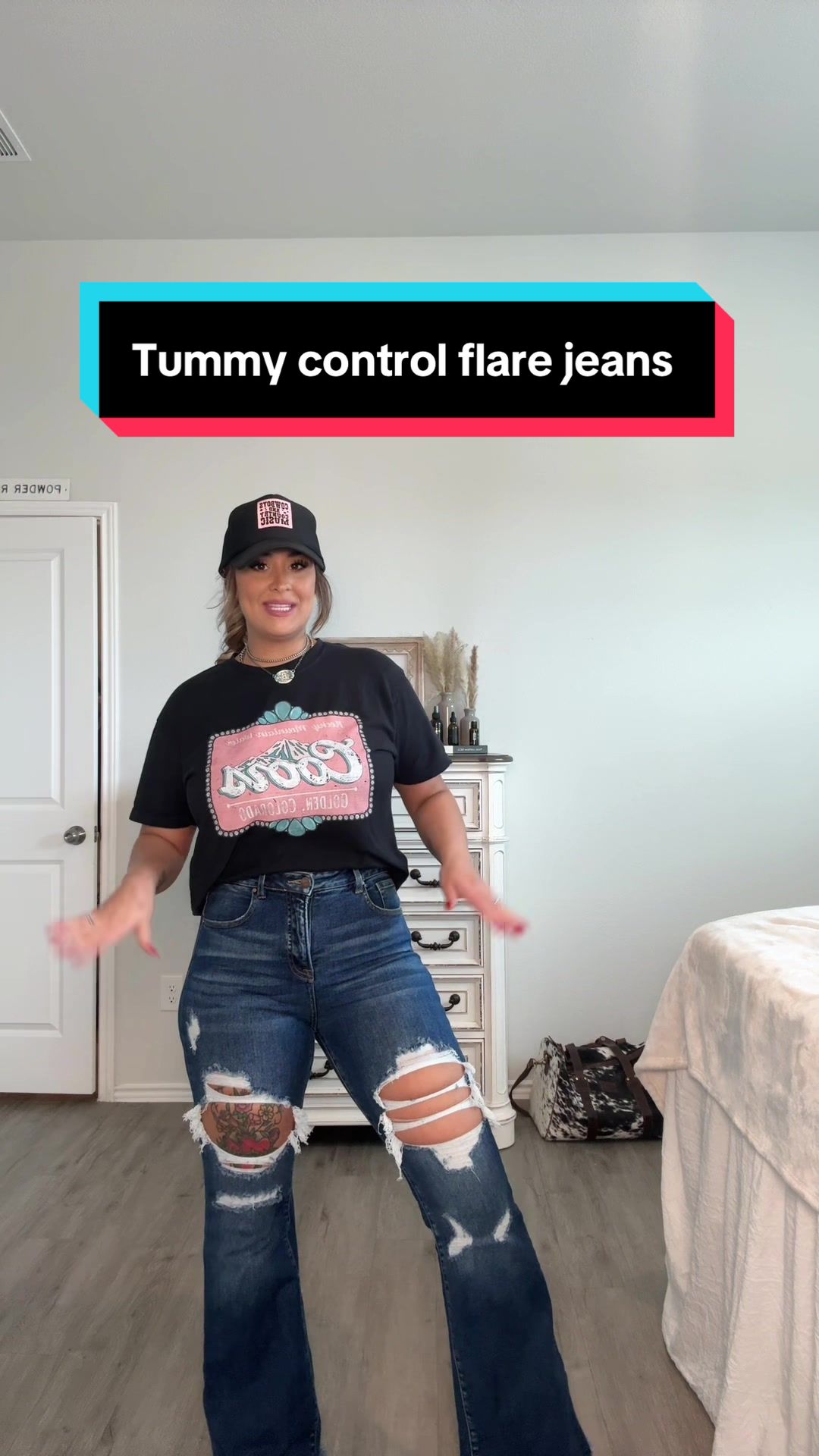 TikTok post by @beccalynn892 for Katydid. Caption reads: [...] comfort colors and the hat is made by....