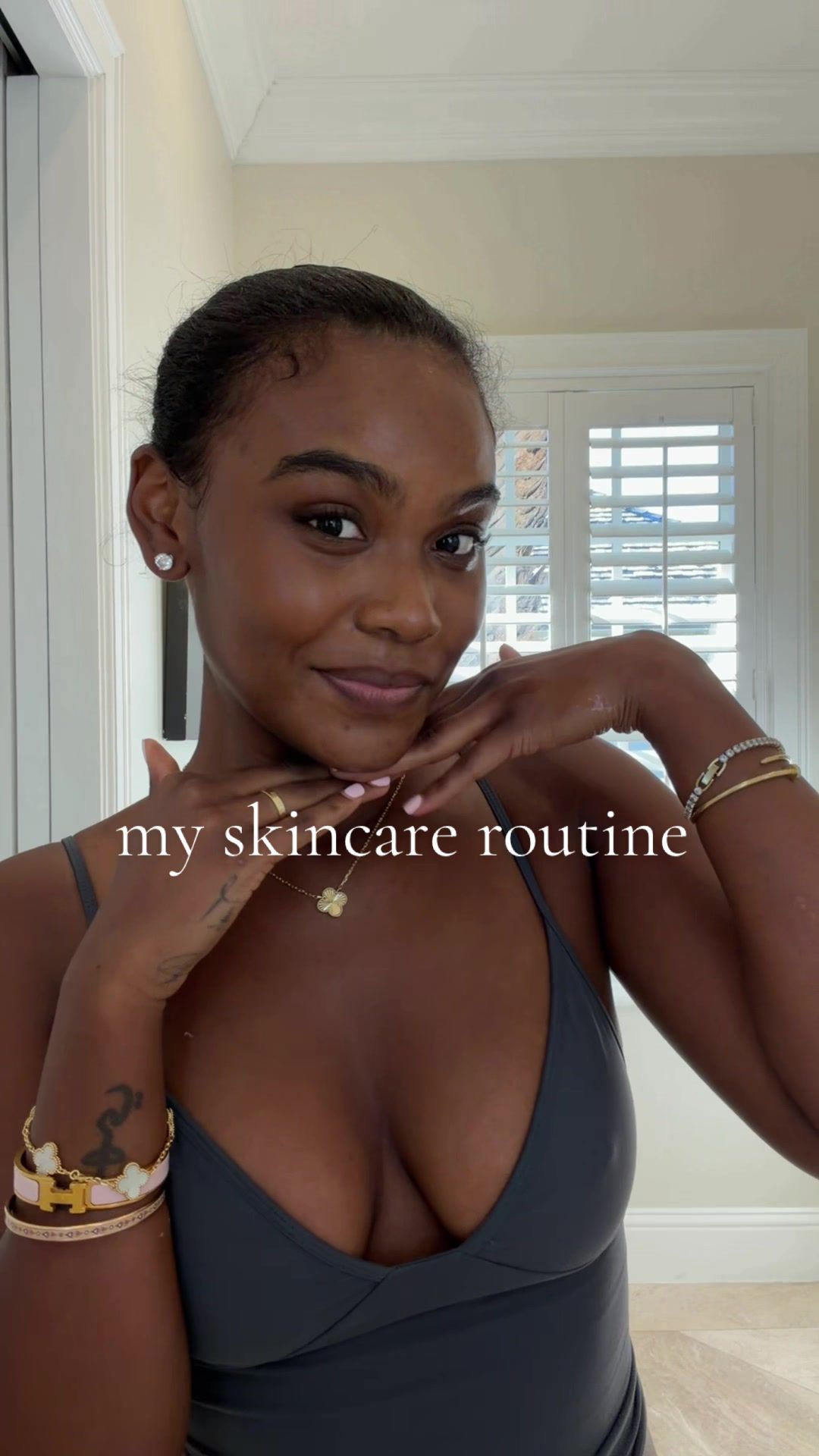 TikTok post by @choyce.brown for Burt's Bees. Caption reads: lol the long awaited skin care routine! i know....