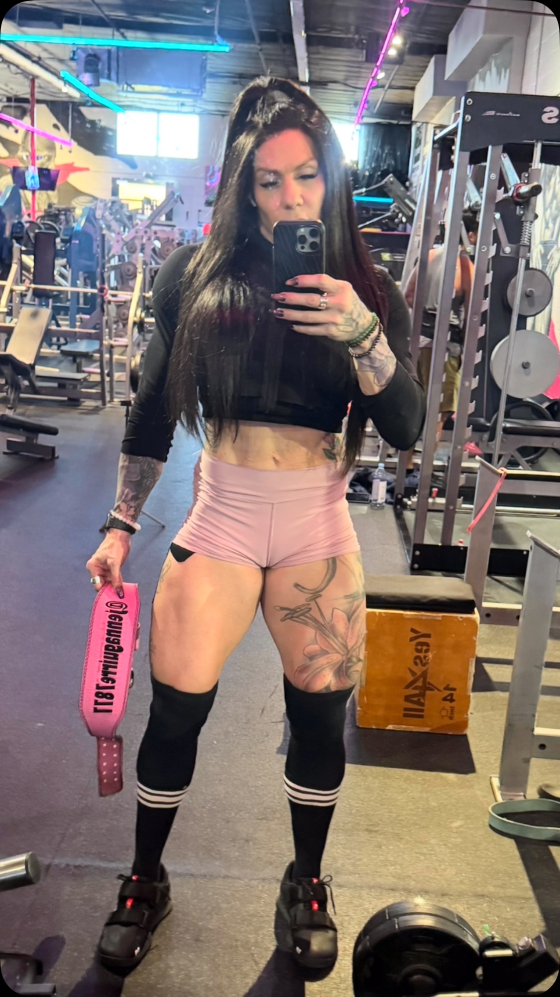 Instagram post by @jennaguirre7877 for FlexPro Meals. Caption reads: -
-
Squats On Squats On Squats

Working Towards....