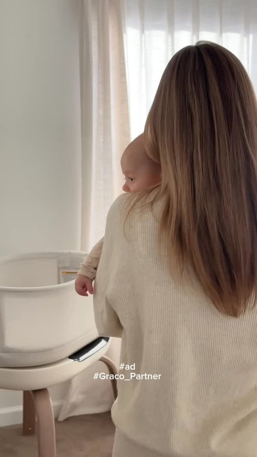 Instagram post by @yourmorninglatte for Graco. Caption reads: #ad #Graco_Partner As a mom of two, I’ve learned....