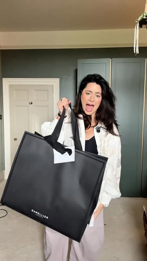 Instagram post by @gabriellamccoy for DeMellier. Caption reads: The @demellierlondon New York is exactly the kind....