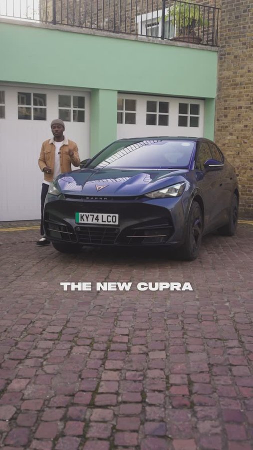 Instagram post by @gadgetsboy for The Guardian. Caption reads: AD/ The new CUPRA Tavascan is one of the best....