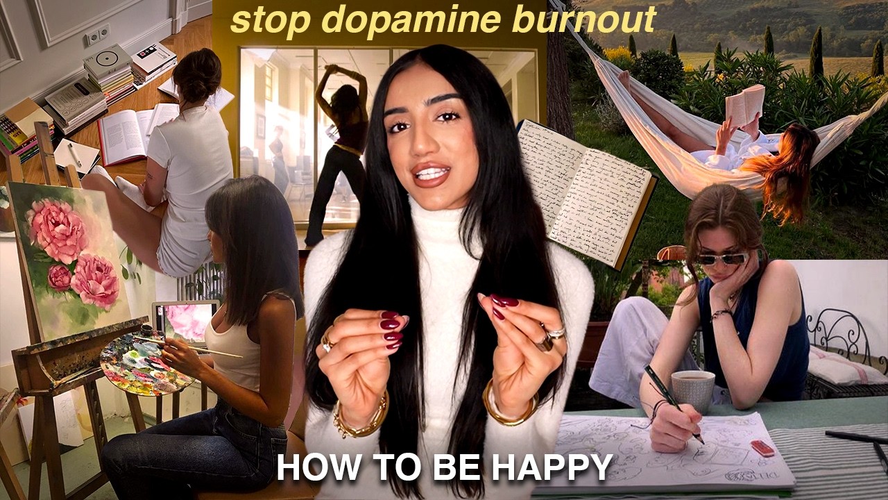 YouTube post by @tamkaur for Abbott Lyon. Caption reads: how to find REAL HAPPINESS | stop burnout, people....
