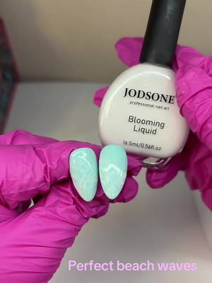 TikTok post by @_prettynpress for JODSONE. Caption reads: Perfect beach waves 🌊 using @JODSONE blooming....
