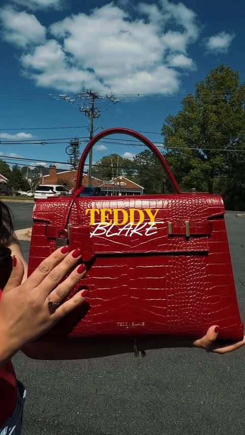 Instagram post by @busra_selin_usa_ for Teddy Blake. Caption reads: [...] elegance… ❤️ My new favorite: Teddy Blake....