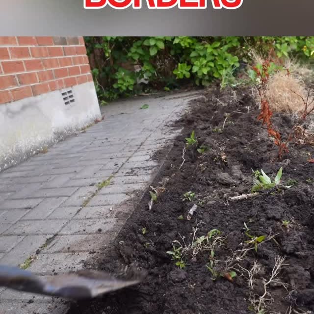 Instagram post by @premierlawnsni for Moasure. Caption reads: Ever looked at an old flower bed and thought… that....