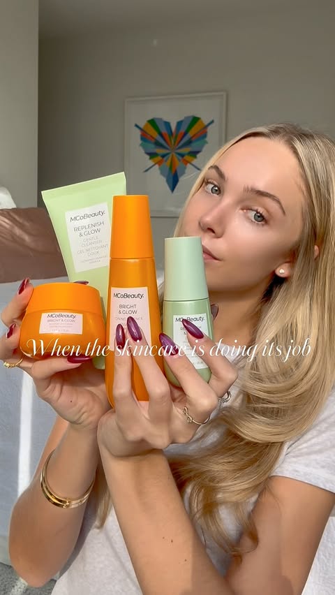 Instagram post by @estellagapes for MCoBeauty. Caption reads: [...] skin that does the talking @mcobeauty....