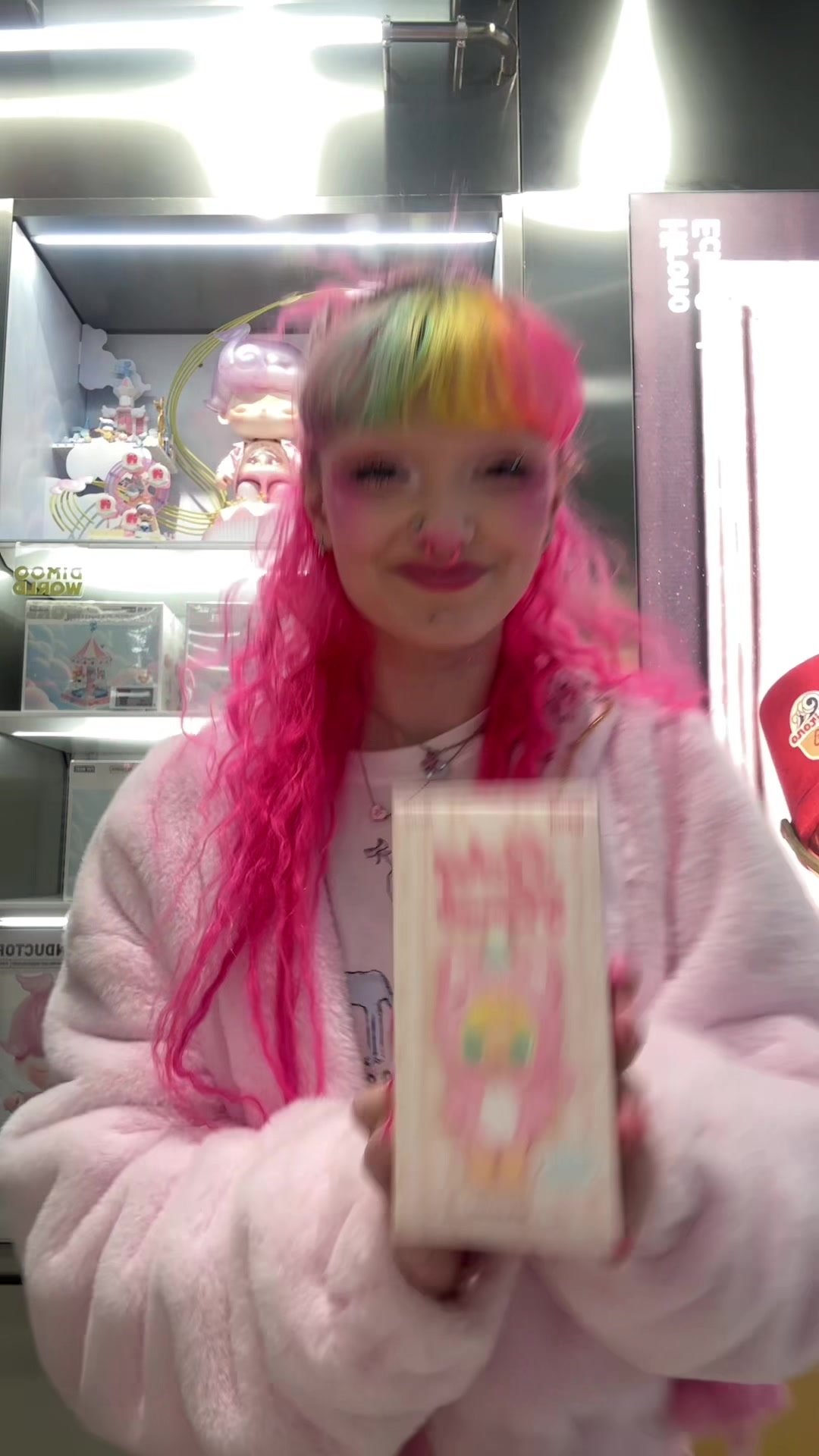 TikTok post by @flux2flow for Pop Mart. Caption reads: pop mart shopping and unboxing vlog💕😛 i’ve [...].