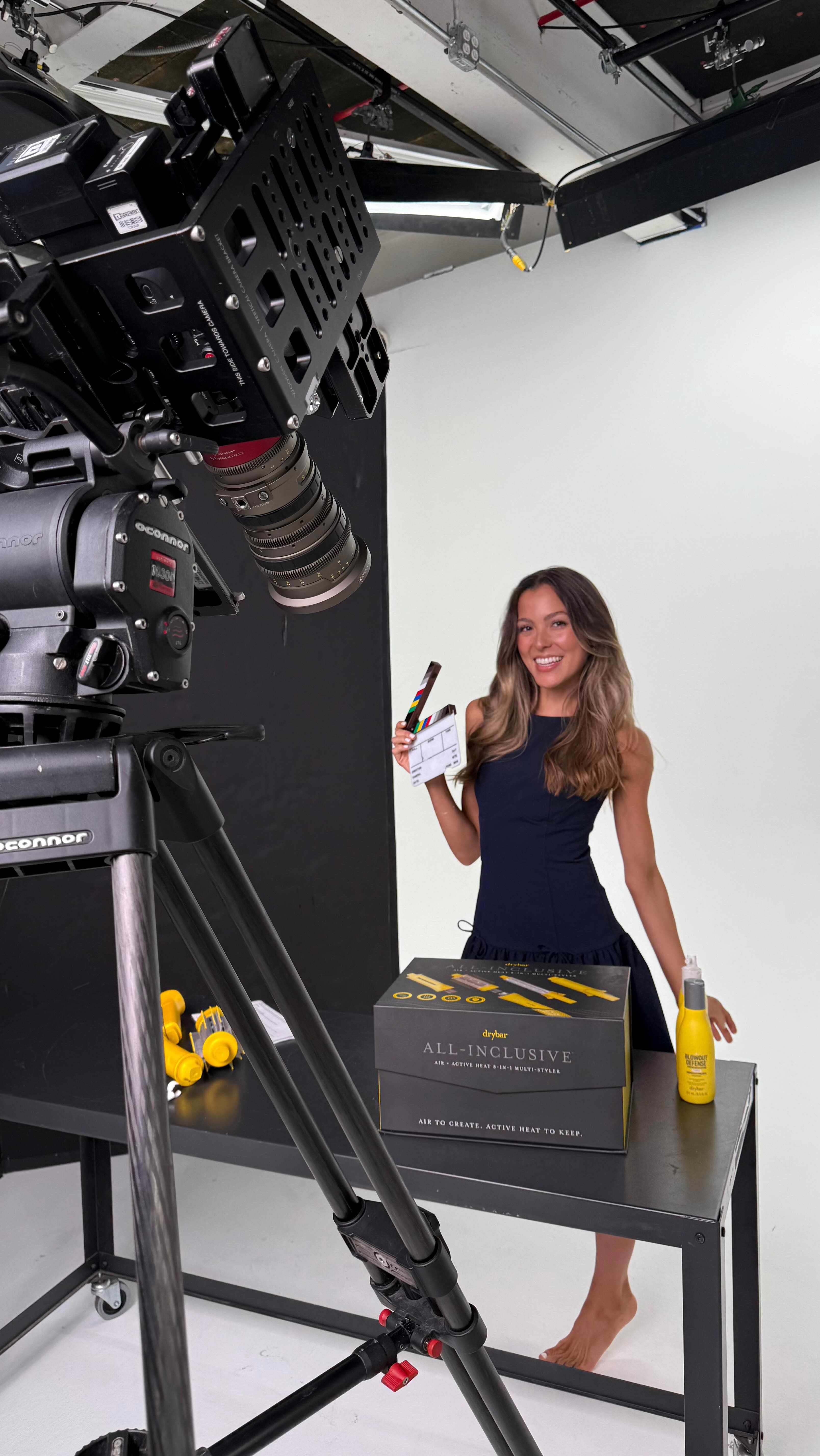 Instagram post by @anawolfermann for Drybar. Caption reads: [...] always, working smart not hard with....