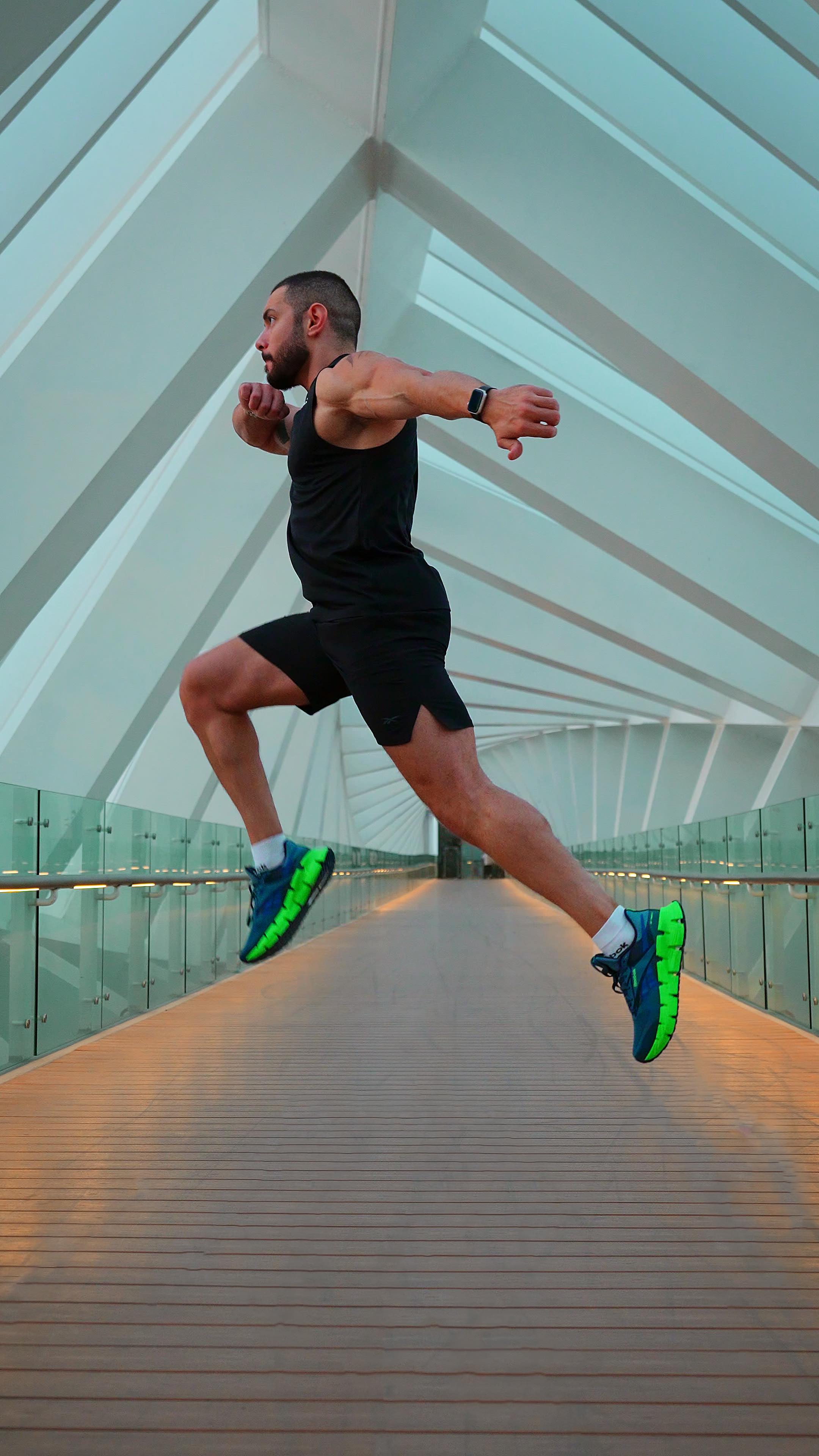 Instagram post by @alaa.rabbat for Reebok Middle East & N.Africa. Caption reads: Your running motivation called. It wants the....