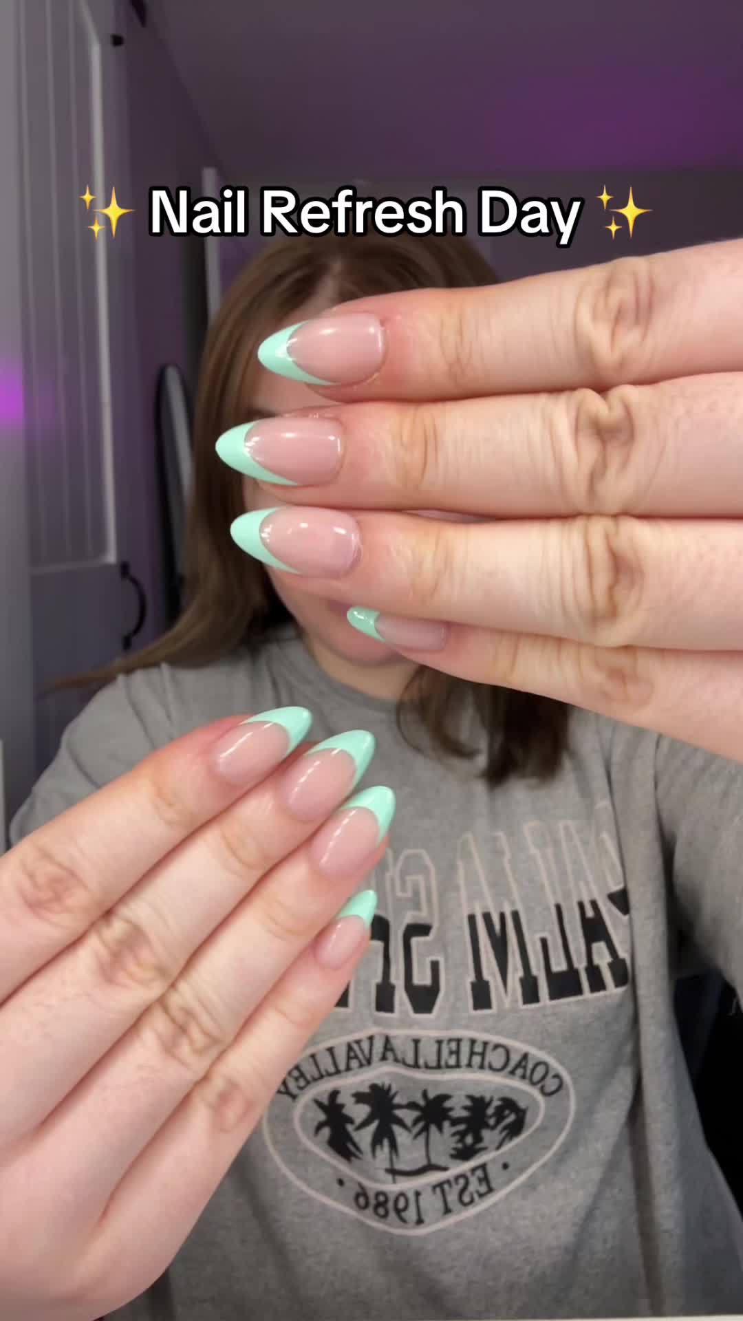 TikTok post by @alisonbates for Glamnetic. Caption reads: @Glamnetic #pressonnails .