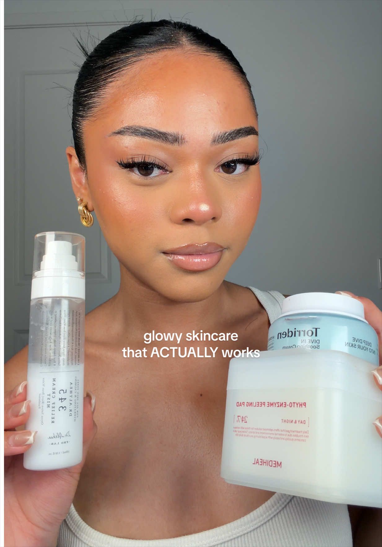 TikTok post by @naihlad for Dr. Althea. Caption reads: [...] of hydration and glow ✨ #skincare #dralthea....