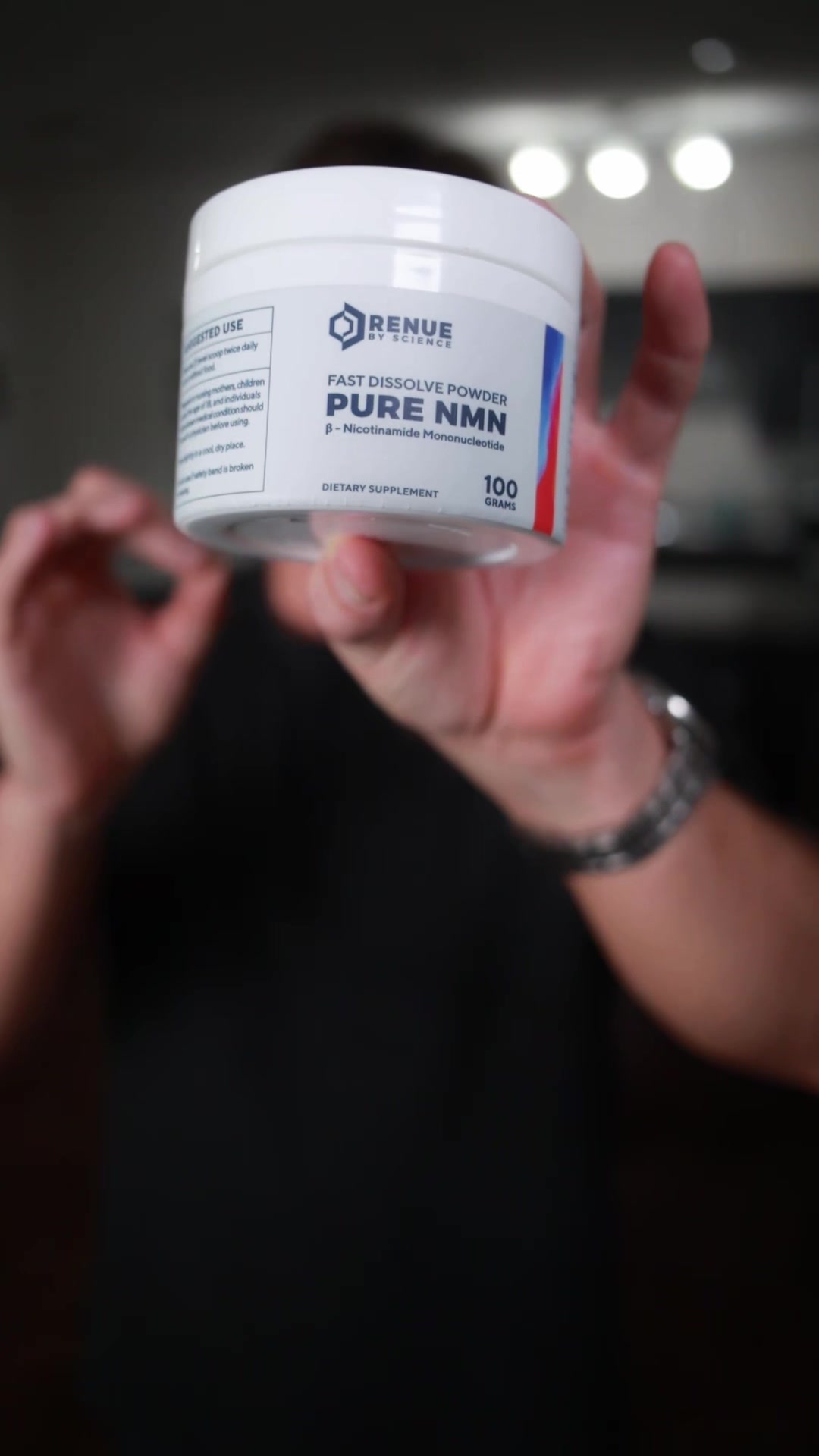 TikTok post by @paulschriner for Renue By Science. Caption reads: [...] declines 50%+ by middle age......