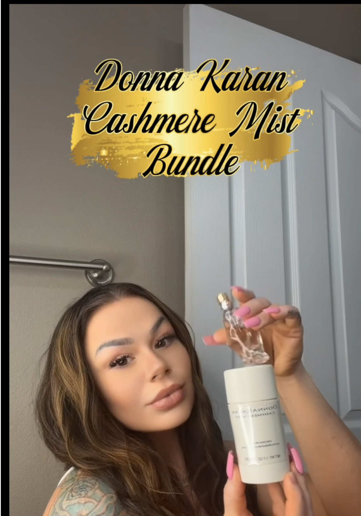TikTok post by @dailydoseoftiff for Donna Karan Beauty. Caption reads: [...] rich bad bihhh ✨ On sale now! @Donna Karan....