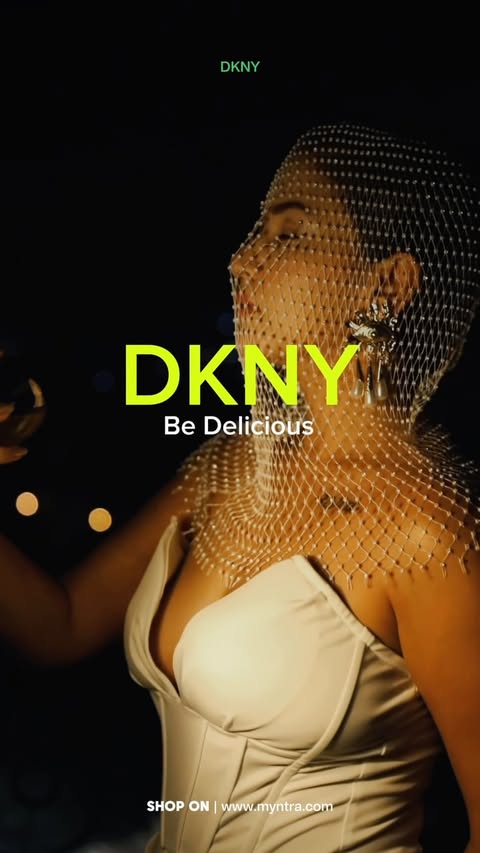 Instagram post by @sadhaafshankar for DKNY. Caption reads: [...] a day, choose the #BeDelicious way! @dkny....