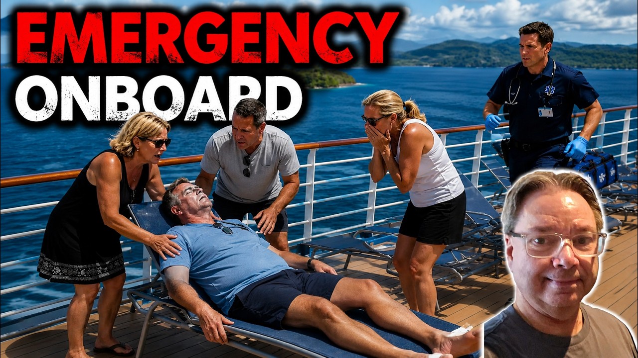 YouTube post by @Donsfamilyvacations for Imagine the PossiBITLYties 🧡. Caption reads: CRUISE PASSENGER FOUND UNCOCIOUS BY FELLOW....
