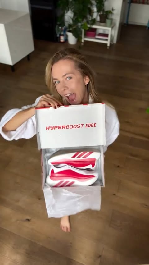 Instagram post by @carlapuzio for adidas Running. Caption reads: [...] a fresh pair of Hyperboosts. 😉 [....