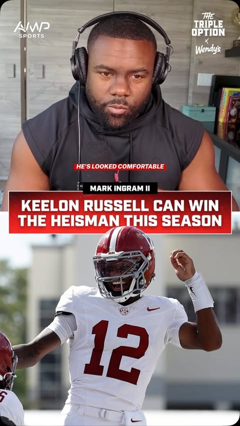 Instagram post by @thedynastybama for Wendy's. Caption reads: [...] will be a real test for Keelon Russell....
