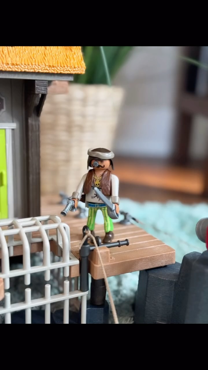 Instagram post by @moments.by.theqmom for PLAYMOBIL. Caption reads: [...] officially set sail into the world of....