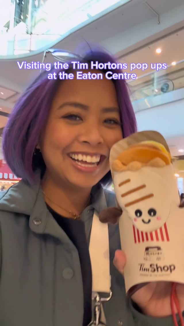Instagram post by @erika_cas for Tim Hortons. Caption reads: The @timhortons TimShop Pop Up and TimShop Toy....
