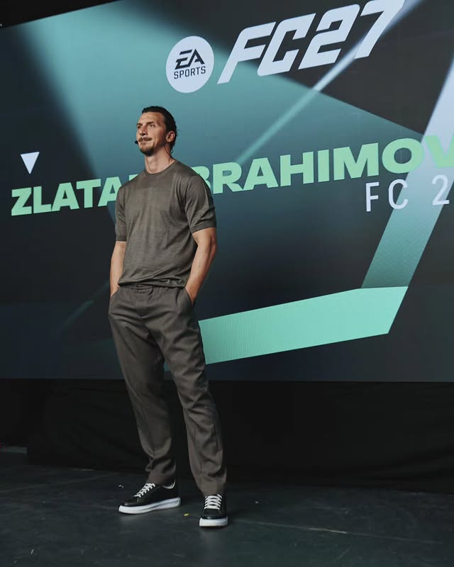 Instagram post by @zlatan for EA SPORTS FC. Caption reads: FC27 is coming. I’m ready. The question is, are....