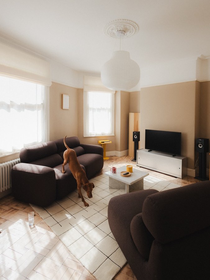 Instagram post by @olvh for Tylko. Caption reads: A day with my @tylko Sofa: coffee spot ‘office’ &....