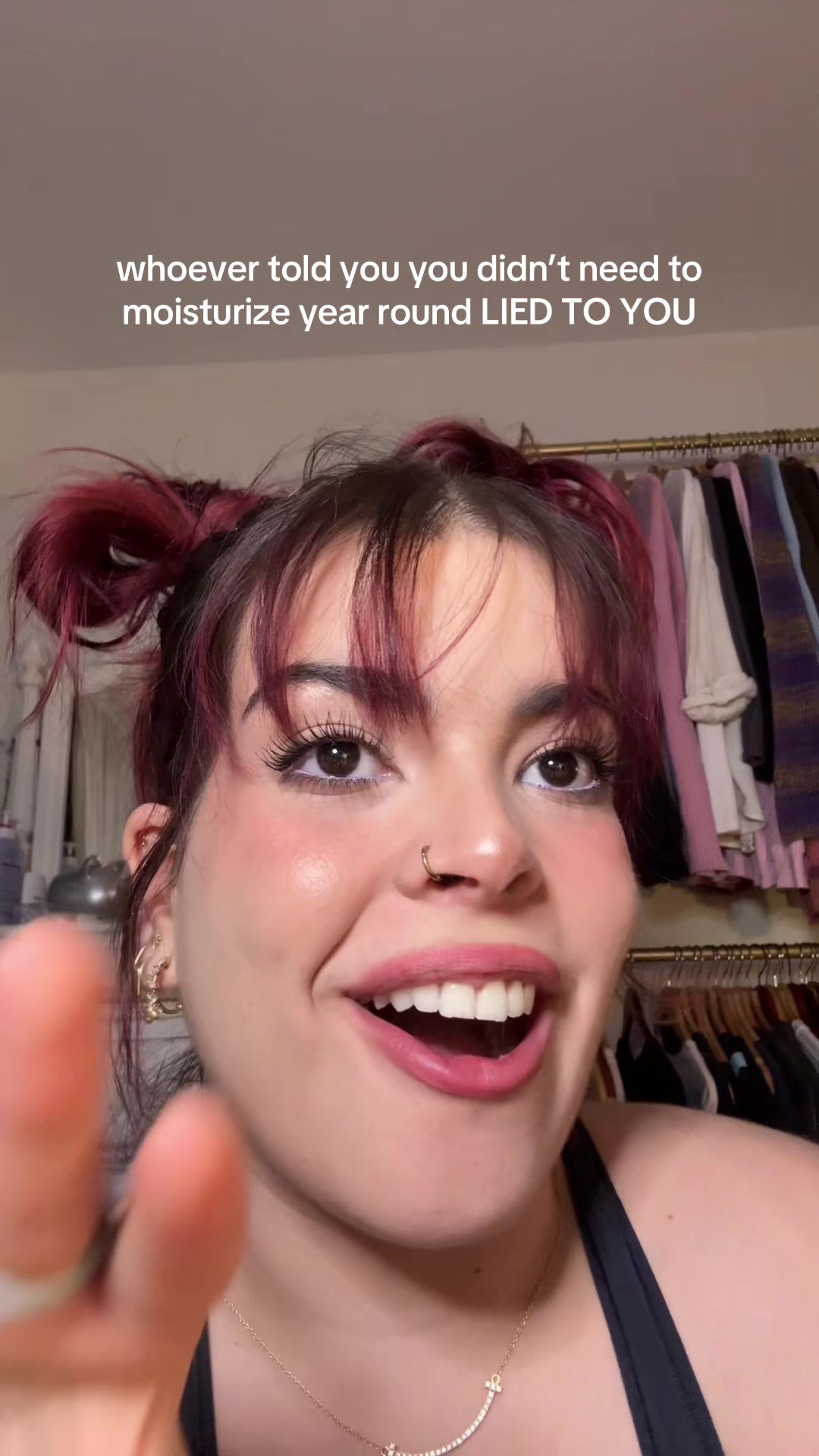 TikTok post by @valshopps for Honey Glow. Caption reads: i’m tired of the flakiness epidemic @Honey Glow.