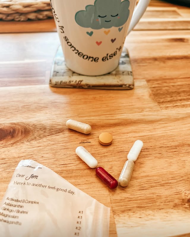 Instagram post by @jemma_and_annabelle for Vitable. Caption reads: Adding vitamins 💊 I’ve been using g....