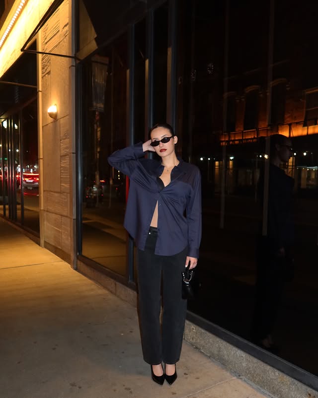 Instagram post by @ashtin for Calvin Klein. Caption reads: night out with @calvinklein #ad.