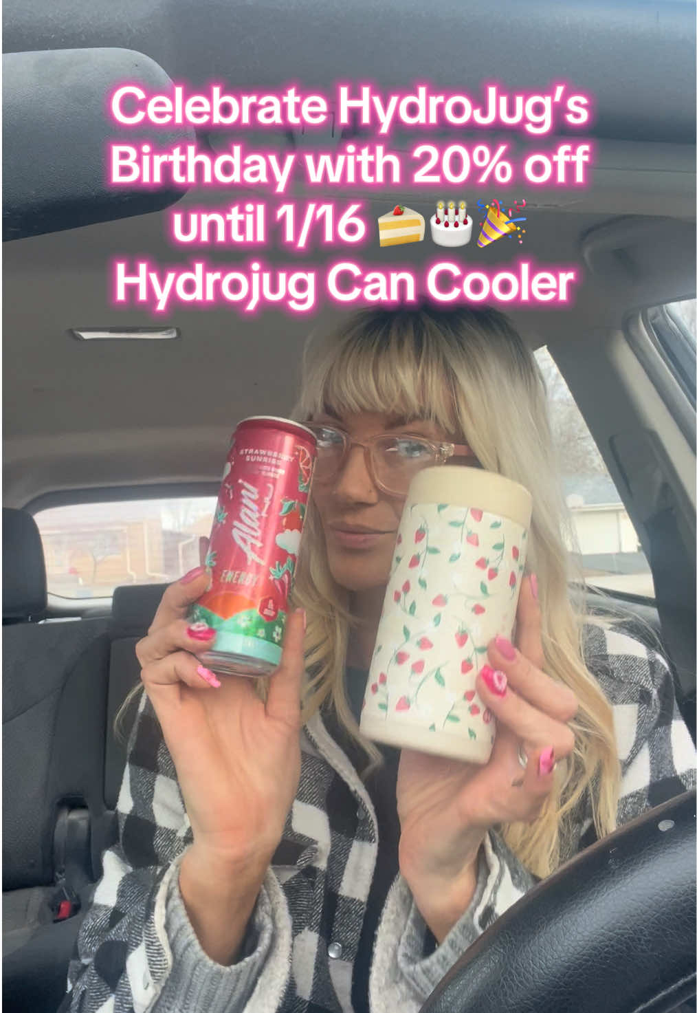 TikTok post by @jazteel for HYDROJUG. Caption reads: Grab you can cooler from @HYDROJUG while theyre on....