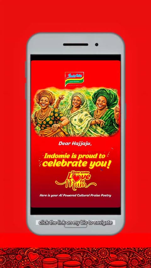 Instagram post by @ur_marriage_experience for Indomie Seleraku. Caption reads: To my Hajjaju my mom my jewel❤️ Indomie provided....