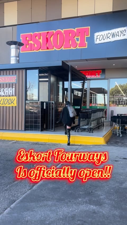 Instagram post by @bronwyn_calitz for Eskort. Caption reads: Come shopping with me at the NEW Eskort Fourways....