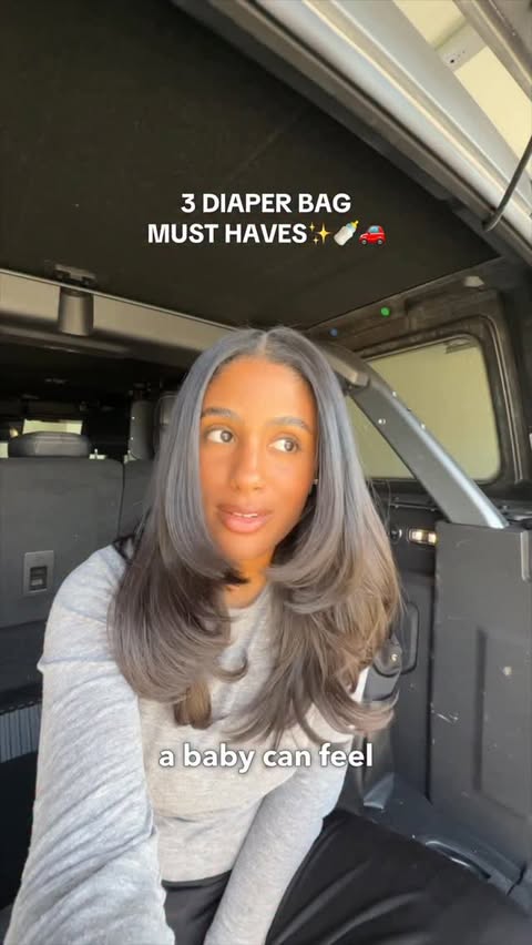 Instagram post by @heybriajones for Huggies. Caption reads: #ad Can never leave the house without these 3 must....