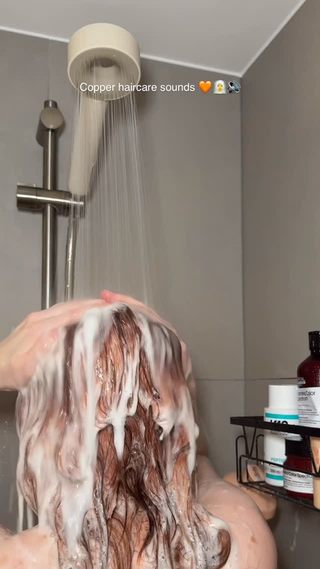 Instagram post by @youglowgrrl for Maria Nila. Caption reads: Copper haircare sounds 🧡🧖‍♀️🔊

Products....