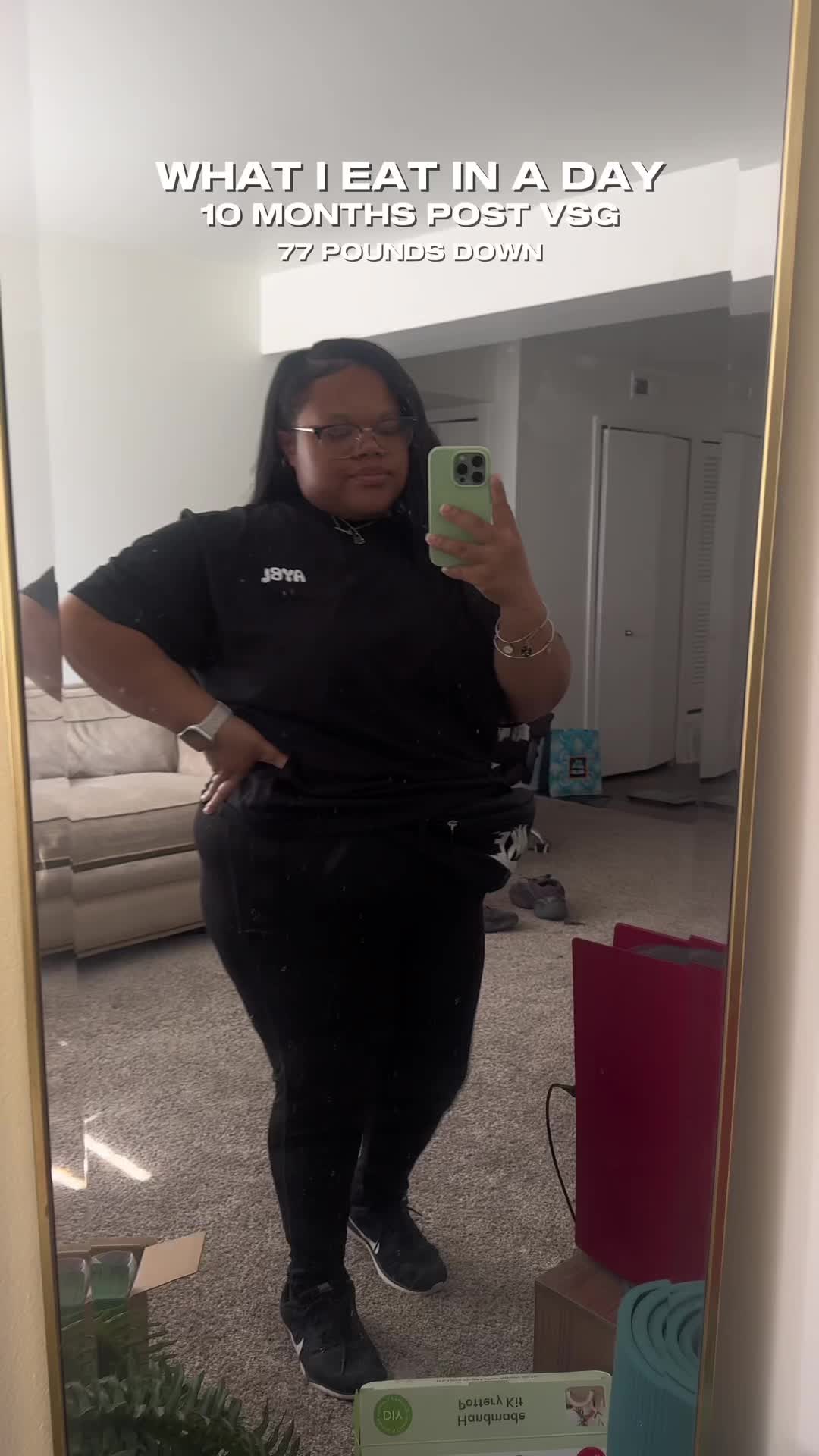 TikTok post by @kendralanae__ for Bari Life. Caption reads: [...] 10 months post Vsg. Down 77  Pounds ☺️ @Bari....