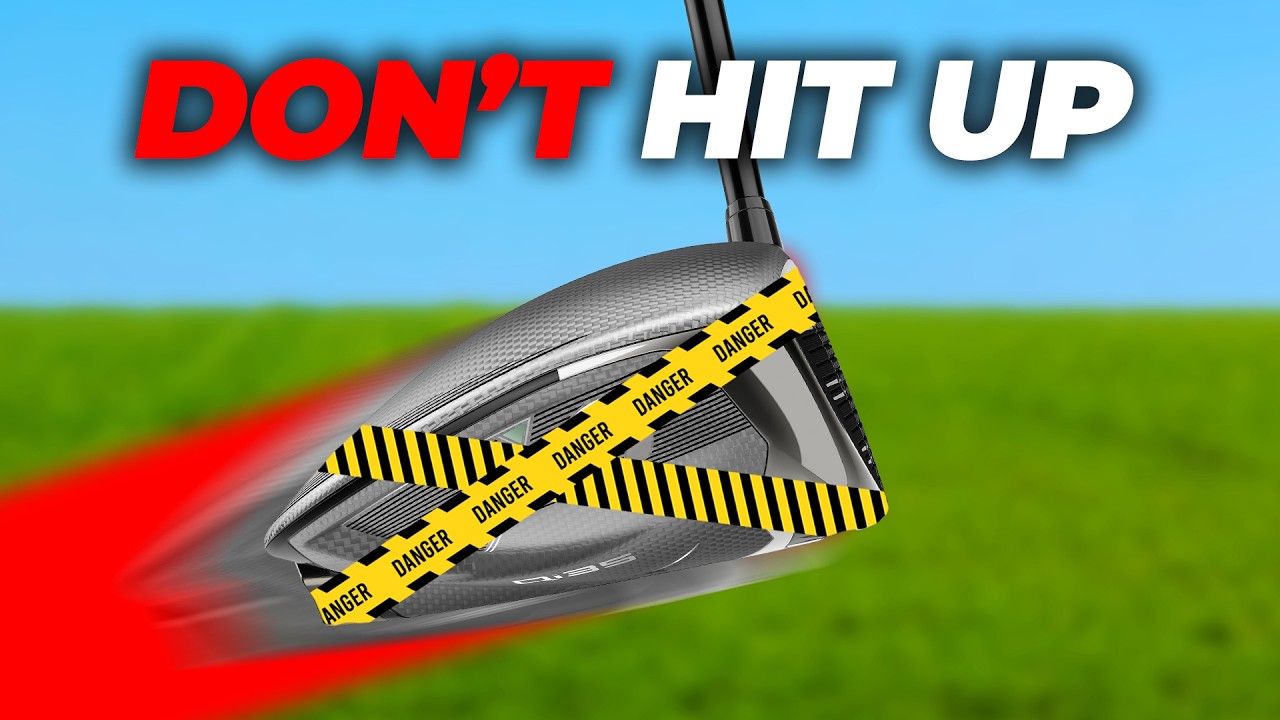 YouTube post by @ChrisRyanGolf for HackMotion. Caption reads: Think You Should Hit Up With Driver? Think Again….