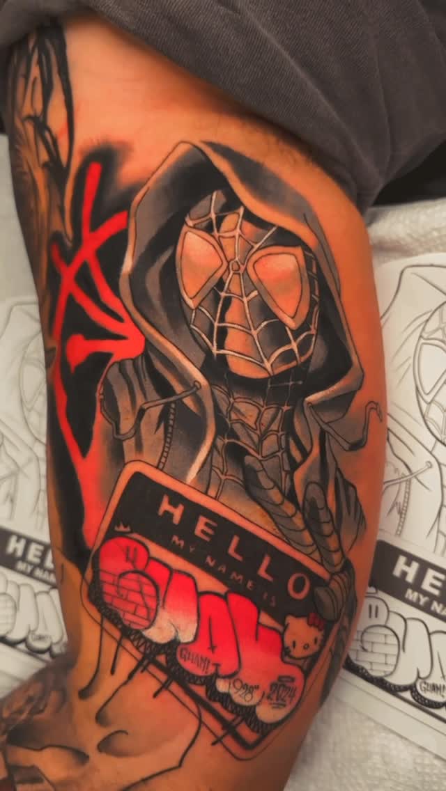 Instagram post by @epicgamerink for Eternal Ink. Caption reads: Memorial piece for my brother Michael 🖤❤️
• Long....