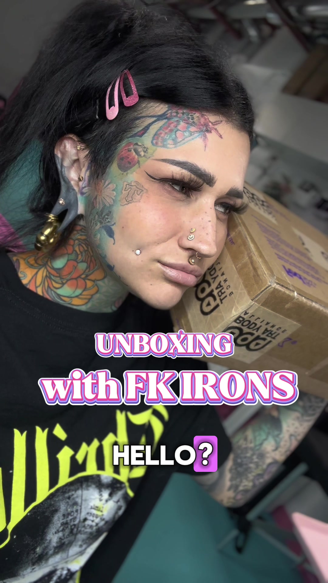 TikTok post by @tiaberrys for Fkirons. Caption reads: ✨Unboxing the cutest Kawaii Flux from FK Irons 💖....
