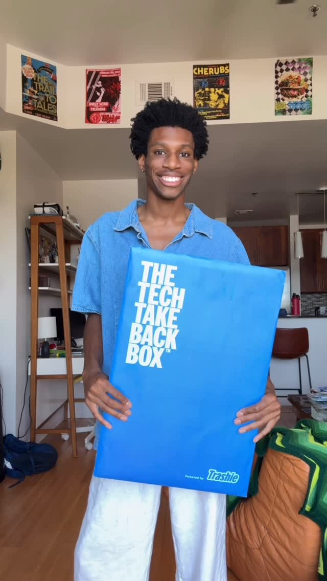 Instagram post by @aaronwilsonn_ for Trashie. Caption reads: That junk drawer full of mystery chargers and....