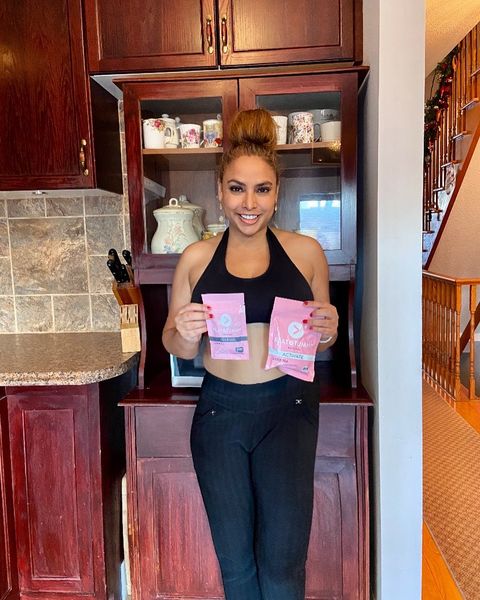 Instagram post by @nadiadawndhawan for Flat Tummy Tea. Caption reads: #ad Bring on @flattummyco tea cleanse… 2021 didn’t....