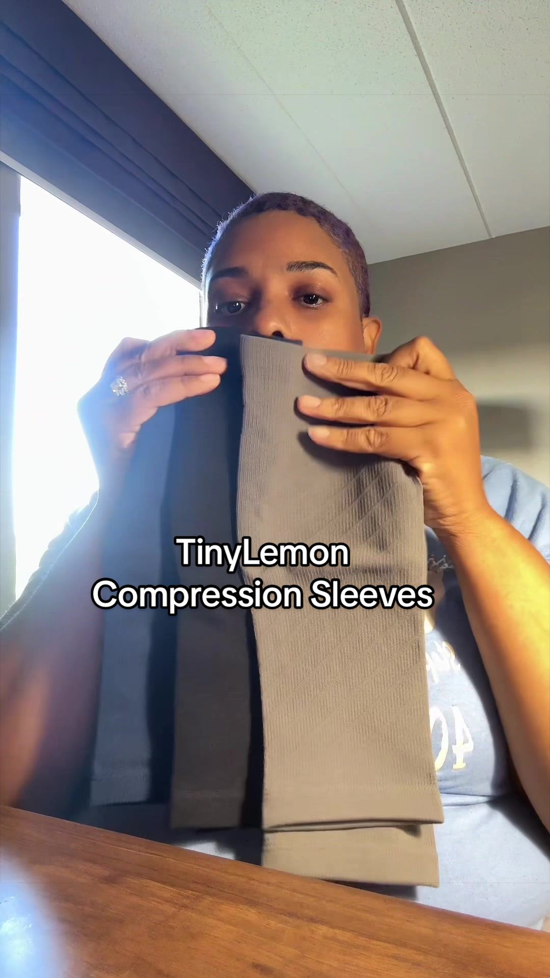 TikTok post by @lifewithlatriceroyale3 for Tinylemon. Caption reads: TinyLemon Sleeves #compressionsocks #sleeves [...].