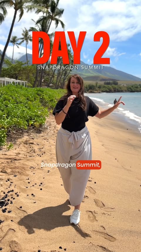 Instagram post by @jennaezarik for Snapdragon. Caption reads: Day 2 of #SnapdragonSummit was all about actually....