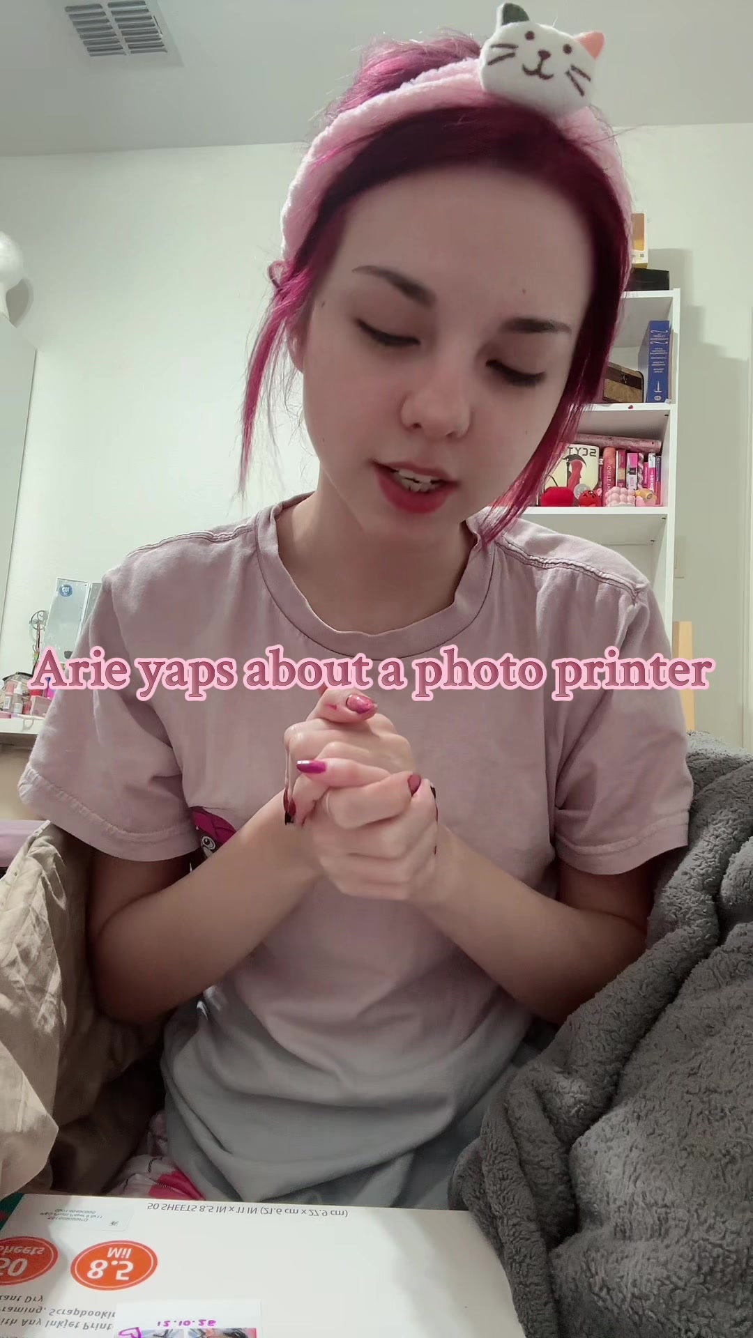 TikTok post by @starduststrawbs for Kodak Photo Printer. Caption reads: I talk a lot just to say nothing worthwhile @Kodak....