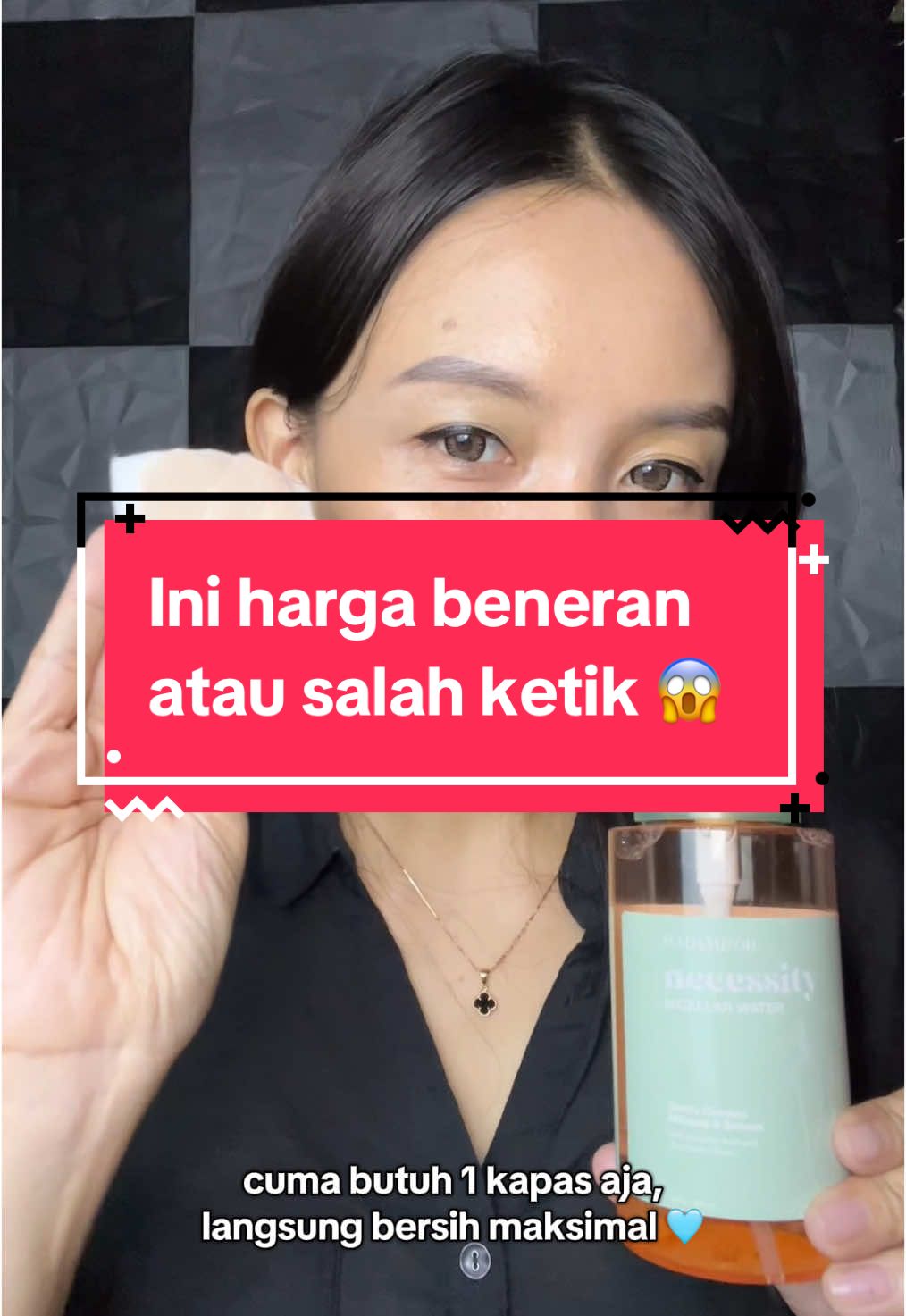 TikTok post by @thantii27 for Madame Gie Cosmetics. Caption reads: [...] water atau air berkah? 😭💕 @Madame Gie....