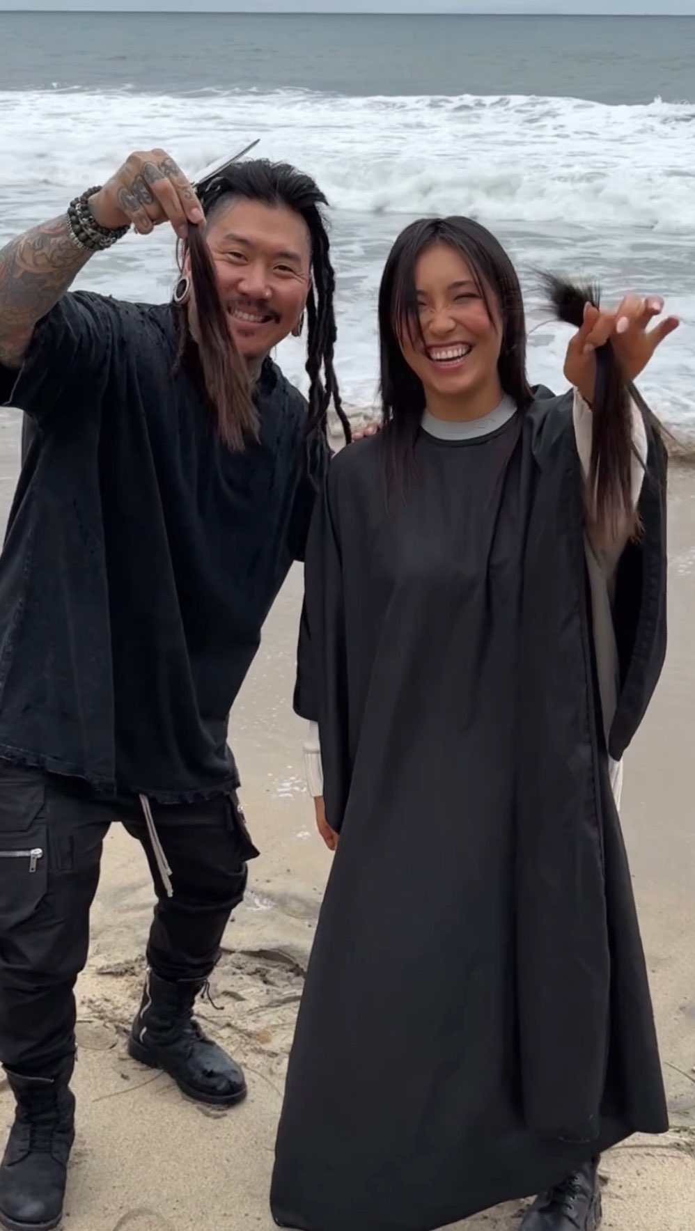 Instagram post by @philipwolffhair for DESIGNME Hair. Caption reads: 🏖️ Beach Bob Transformation Part 2 🌊 

As....