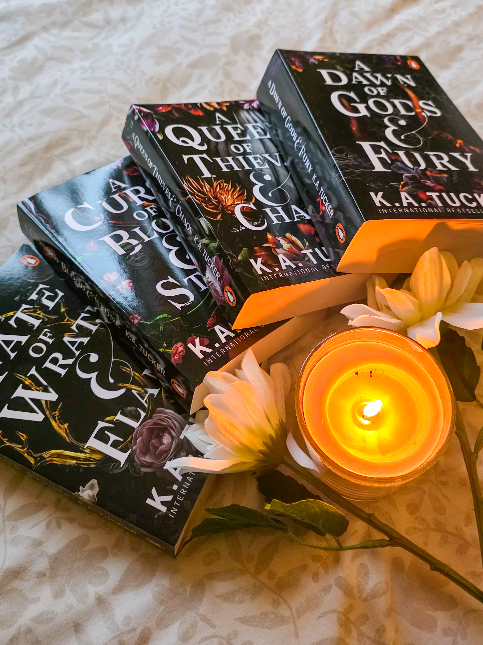 TikTok post by @beanee_books for Books2Door. Caption reads: [...] burn just might ✨️ Thank you so much....
