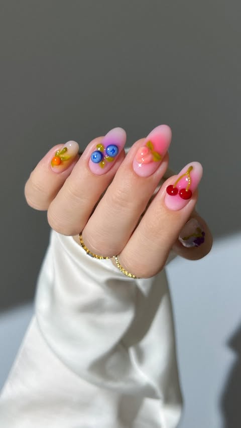 Instagram post by @heygreatnails for Modelones. Caption reads: [...] want in a summer manicure 💕 •ad using....