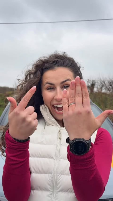 Instagram post by @glutenfreewithcharlie for Jeep. Caption reads: [...] 👀 💍 *pinch me* I AM SO ECITED to be a....