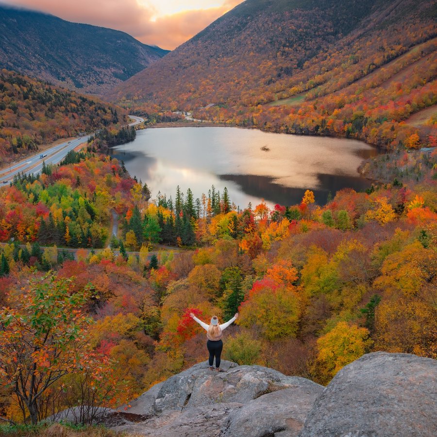Instagram post by @georgeandcris for Best Western. Caption reads: Autumn in New Hampshire is MAGICAL 🍁

Which fall....