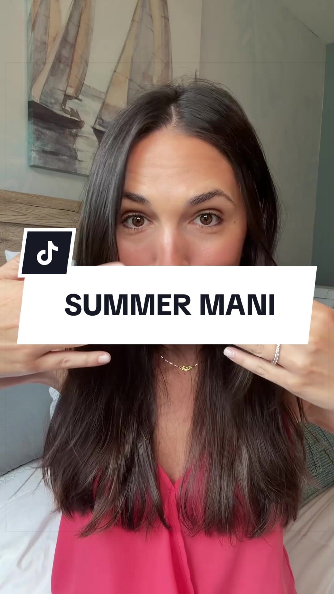 TikTok post by @mishfit for Dazzle Dry. Caption reads: It’s a @Dazzle Dry summer✨💅#ad #barenails #mani....